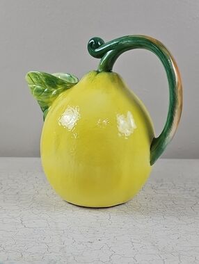 🍋 Vintage The Haldon Group Ceramic Lemon Fruit Pitcher Japan